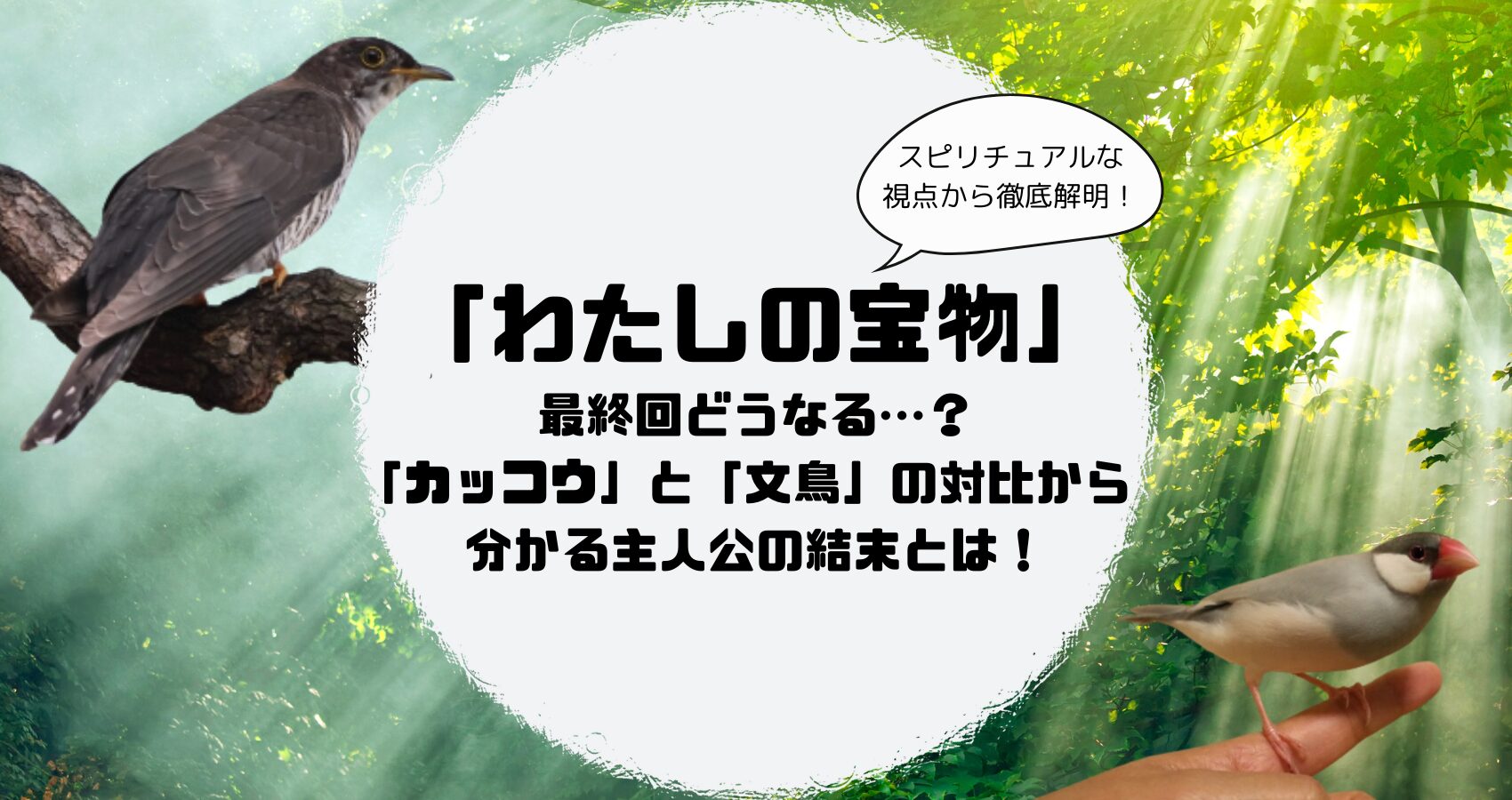 「わたしの宝物」 カッコウと文鳥が登場する スピリチュアルな意味とは？