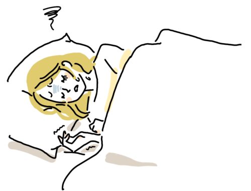 寝ているイラスト